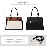 LOVEVOOK Purses and Handbags for Women, Tote Shoulder Bag Satchel Black Purse and PU Leather Top Handle for ladies - Image 3