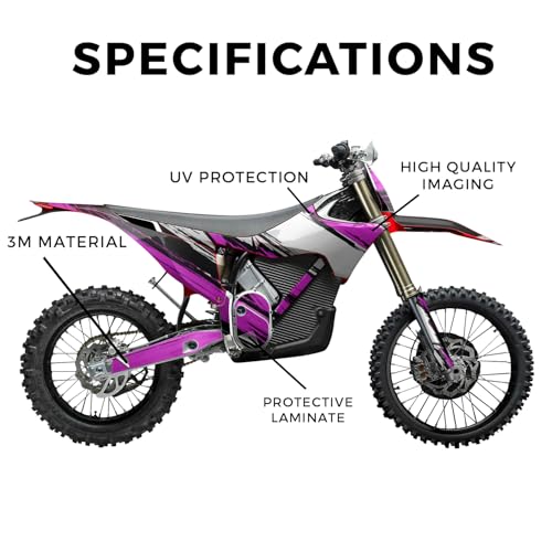 Image of Stark Varg MX 2023-2025 Graphics Kit Wrap - Grunge Stripe Magenta - Varg MX Skin - Premium 3M Vinyl Protective Wrap Decal Cover - Easy to Apply | Crafted in The USA by MightySkins