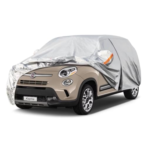 Kayme SUV Car Cover Fit for BMW X3 (2010-2025) Automobiles All Weather Waterproof, Outdoor Cover Sun Rain Protection, with Lock and Zipper Door.Silver Silver Custom Fit BMW X3