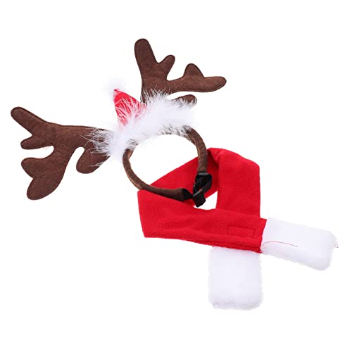 Disfraz navideño para perro con diadema y bufanda