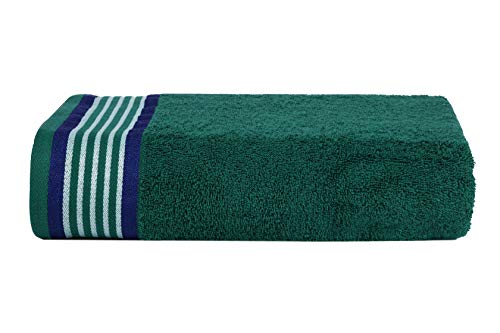 Image of Casa Copenhagen, Germany Design- He & She Super Soft Collection 2 Pieces 100% Cotton Large Bath Towel (Size : 70 x 140 cm) - Abudant Green & Solitaire Blue