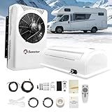 Sunster Split Klimaanlage Wohnwagen, Electric AC Unit 12 Volt Fit für Wohnmobile Bus Anhänger Traktoren Camper Van Parken Klimaanlage Schnelle Kühlung Low Noise