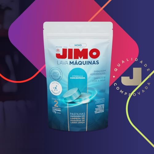 KIT 1 Jimo Lava-Máquinas Nova Fórmula 2x17g + 1 Jimo Odorizante Essence Limão 6ml