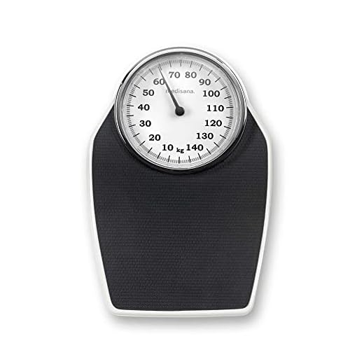 medisana PSD mechanische badkamerweegschaal tot 150 kg, analoog, retroweegschaal in klassiek design Badkamerweegschaal in klassiek design en grote weegschaal.