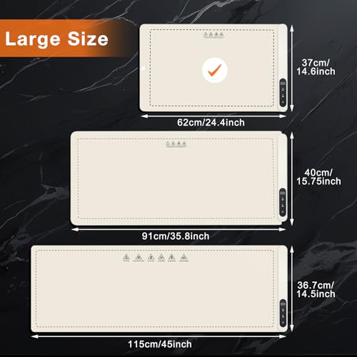 Image of FYY Warming Mat for Food with Heat Resistant Pad - Rapid and Full Surface Heating, 7 Temp Settings, 6H Timer, Rollable Portable Food Warming Mat for Countertop Party Buffet, Keep Meal Warm (XL, Beige)