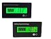 Battery Capacity Fuel Gauge Meter Monitor, HoneyCare Programmable Battery Level Voltage Meter Gauge 12V 24V 36V 48V 60V 72V 84V Lead Acid/3S-22S Cell Lithium Battery Meter (Green LCD Fuel Gauge)