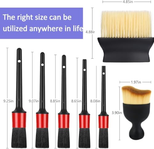Image of Car Interior Dust Sweeping Soft Brush,Detailing Brush Set for Interior Exterior,Cleaning Dusting for Auto Dashboard,Vents,Computer,Leather