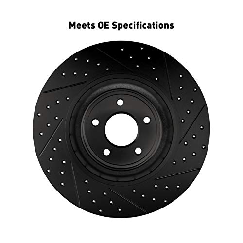 Image of DFC Front and Rear Brake Kit Fits 2003-2005 INFINITI G35 | Nissan 350Z| Drilled Slotted Brake Rotors| 3000 Ceramic Brake Pads and Rotors Kit| Hardware