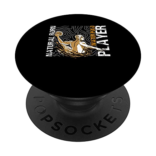Natural Born Water Polo Player | Swimmer | Water Polo Team PopSockets Swappable PopGrip