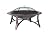 Fire Sense 60857 Fire Pit Roman Brushed Painted Steel Legs Wood Burning Lightweight Portable Patio Outdoor Firepit Backyard Fireplace Included Screen Lift Tool - 35"