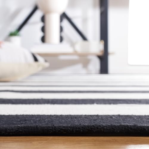 Tapete SAFAVIEH Montauk 8x10 Cotton Black/Ivory miniatura 4