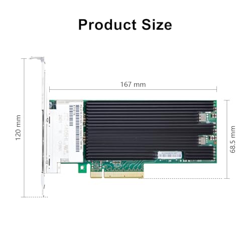 Image of 10Gtek XL710-T4 CNA, 4 Ports 10GBase-T NIC,Assembly by Intel XL710BM1 Controller