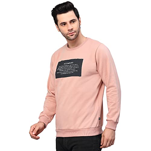 Image of Rigo Fleece Printed Round Neck Sweatshirt for Men | Full Sleeves Sweatshirt for Men | Casual Wear & Stylish Sweatshirts for Men