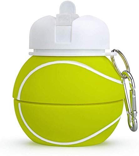 ShopINess Faltbare Silikon-Wasserflasche (Tennis) Cover
