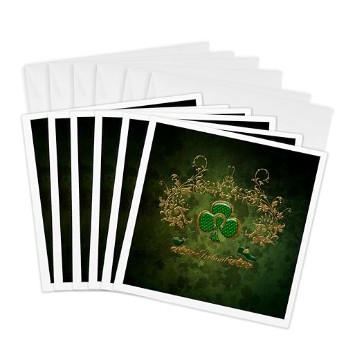 Cartes Happy St Patrick 3dRose trèfle pour envoyer du bonheur aux proches
