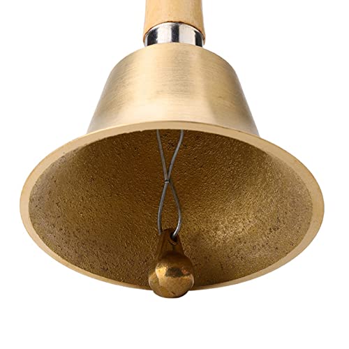 Campainha para crianças G Handbell 15×8×5 8 cm 8 cm sino de mão multifuncional com alça de madeira p