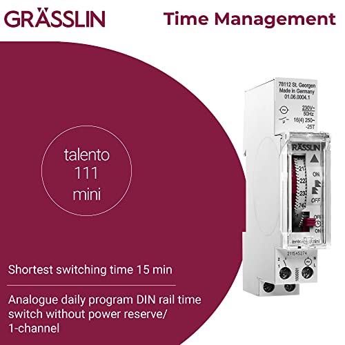 Horloge programmable analogique contre le gaspillage électrique talento 111 Mini Grässlin - 5