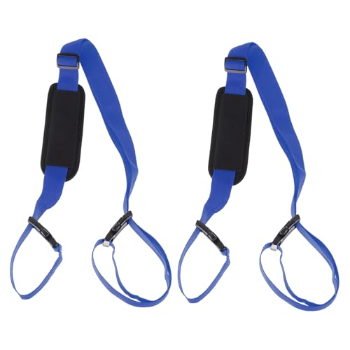 Image of PATIKIL Carrying Beach Chair Straps, 2 Pack Adjustable Beach Chair Straps Shoulder Carrying Straps for Folding Chair Backpack, Dark Blue