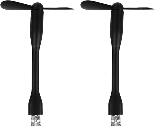 Zodazoqa 2 mini ventiladores USB de 140 x 90 mm con cuello de cisne flexible, ventilador portátil de clip para laptop, banco de energía, PC, dispositivos USB‑C, ventilador de escritorio pequeño Zodazoqa 2 mini ventiladores USB de 140 x 90 mm con cuello de cisne flexible, ventilador portátil de clip para laptop, banco de energía, PC, dispositivos USB‑C, ventilador de escritorio pequeño
