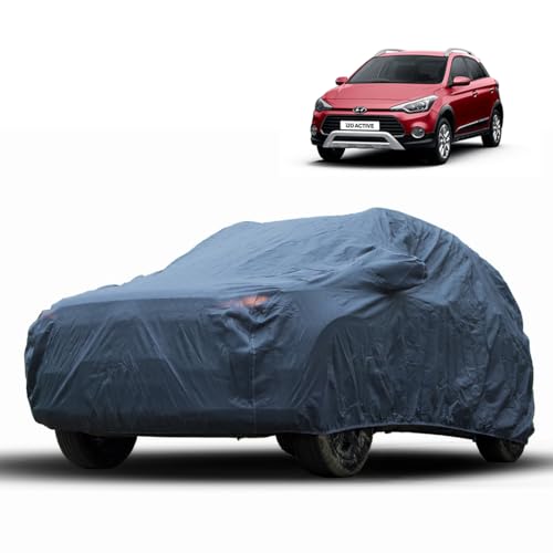 Image of Anti Dust, Heat Resistant Car Cover for Hyundai i20 Active |All Weather Protection Car Cover | Triple Stitched Fully Elastic Ultra Surface Body Protection |