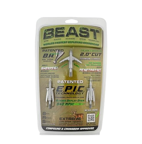 Hybrid Broadheads - Titanium & Steel - 3 Pack by Beast