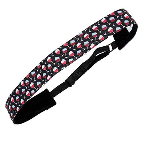 Gone For a Run Non-Slip Running Headband - Wine Time - Juliband