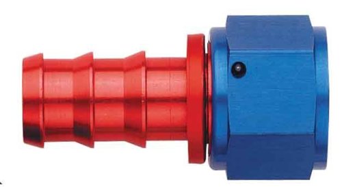 Aeroquip FBM1514 AQP Socketless Fitting -10AN Hose Size Straight Aluminum Red/Blue Anodized Bulk Packaged AQP Socketless Fitting