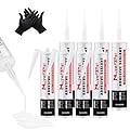 MuzeFansi RV Roof Lap Sealant Self Leveling,8 Pack RV Roof Silicone Sealant White, Waterproof Flexible EPDM RV Sealant and Caulking Exterior Repair Kit for Campers,Trailers, Motorhomes
