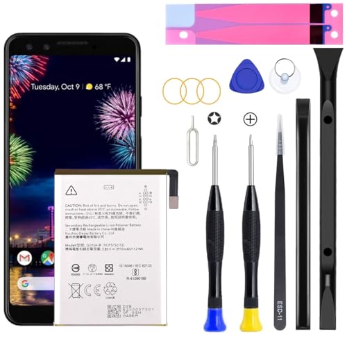 Svenirven Pixel 3 Battery,2026 Upgraded New Battery Replacement for HTC Google Pixel 3 G013A 823-00073-01 with Adhesive and Repair Tool Kits