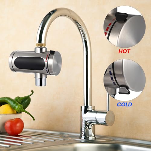 Robinet d'eau instantané étanche avec affichage LED et chauffage électrique rapide Kichvoe