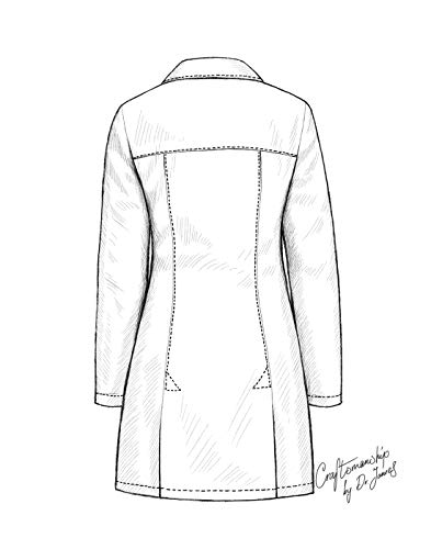 Dr. James Women’s Lab Coat, Tailored Fit, Feminine Design, White, 33 Inch Length (6) - Thumbnail 6