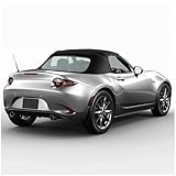 KUAFU Convertible Soft Top Compatible with 2006-2014 Mazda Miata MX-5 Black Sailcloth Vinyl w/Heated Glass Window