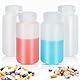 4 Stück Durchscheinend Weithalsflasche, 250 ml Laborflasche, Auslaufsicher Labor-Reagenzflasche, HDPE-Flaschen mit Breiter Öffnung für Pillenflaschen, Flüssige Chemikalien und Wasserprobenflaschen