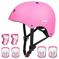 XJD Kids Helmet Adjustable Kids Bike Helmet Protective Gear Sets for 2-13 Years Knee Pads Elbow Pads Wrist Guards for Child Roller Skates Skateboard Inline Cycling Bicycle BMX Scooter Boys Girls