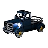 Retro-Stil Solar Pickup Truck Garten Dekoration, Metall Vintage Truck Blumentopf mit Auto Licht Pickup Truck Pflanzer für Home Garden Outdoor Decor