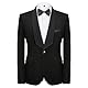 KUDMOL Herrenanzug 3 Stück Smoking EIN Knopf Blazer Weste Hose Sets für Hochzeit Party Prom