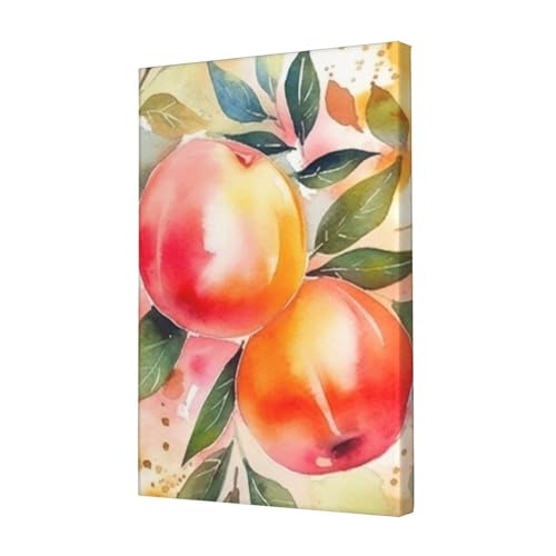 Aquarelle de pêche colorée toile LPSRTWE pour raviver un mur blanc triste