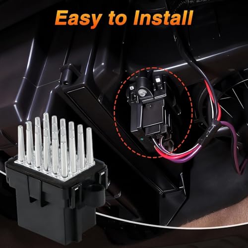 Image of Blower Motor Resistor Compatible with Chevy Silverado Tahoe 07-13 /GMC Sierra Yukon 07-13 /Buick Enclave 08-12 /Cadillac Escalade 07-13 Replace #: 15141283 13598134