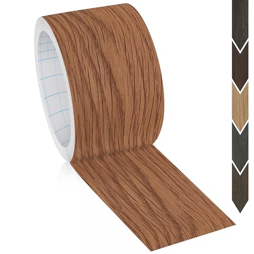 Image of GSCIT Club Wood Grain Repair Tape, 2.4 inch X 50ft Self Adhesive Red Oak Grain Repair Patch for Tables, Chairs, Baseboards, Doors, Windows, Floors, Handicraft DIY.