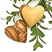 Olive Wood Hearts from The Holy Land, One Decorative Hearts Decor Handmade, Wooden Hearts for Wedding Favors, Wedding Anniversary Heart Sculpture, Encouragment Gifts for Women, Kids (One Heart)