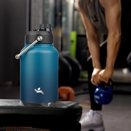 Image of Konokyo 64 oz Insulated Stainless Steel Water Bottle Jug with Handle