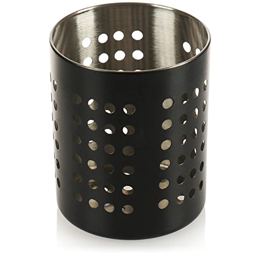 com-four® égouttoir à couverts - porte-ustensiles de cuisine en acier inoxydable - panier à couverts, porte-cuillère en bois en métal - porte-serviettes moderne - porte-couverts en métal (anthracite)