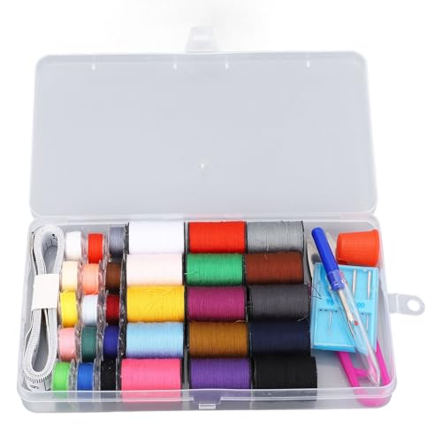 Sunicon Sewing Box Kit with Accessories Hand Tool Organizer Repair Storage Container Home Travel Portable Notions Case