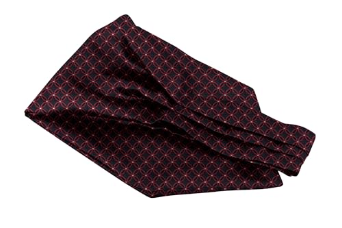 Image of BLACKSMITH Jacquard Microfiber Neckwear Ascot and Matching Pocket Square Set for Men