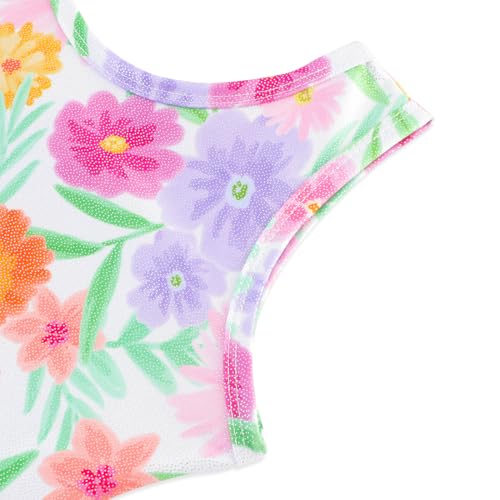 Image of HOZIY Gymnastics Leotards for Girls with Shorts Toddlers Biketards Rainbow Unicorn Dinosaur Mermaid Leopard Flower Galaxy