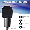 Microphone Pop Filter Windscreen for Audio-Technica AT-2020 AT-2035 AT-2040 AT-2050 ATR2500 ATR2500X AT-4040,Noise Reduction Gaming Mic Foam Covers,Mic Isolation Shield Acoustic Recording Filter #4