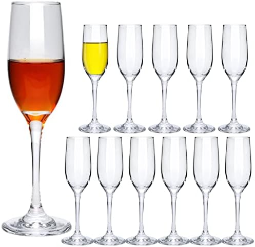 Cadamada 6 oz Champagne Glasses, Champagne Flutes Set of 12, for Champagne, Wine, High-End Banquets, Parties, Bars, Weddings, Gifts (12pcs)
