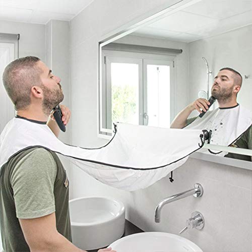 Beard Apron Cape Beard Trimming Bib for Men Shaving & Hair Catcher, Non-Stick
