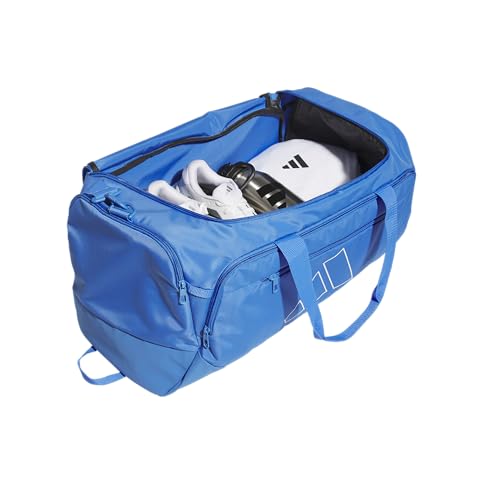 Image of adidas Defender 5 Duffel Bag for Sports, Gym and Travel, Ray Blue /White, OSFA