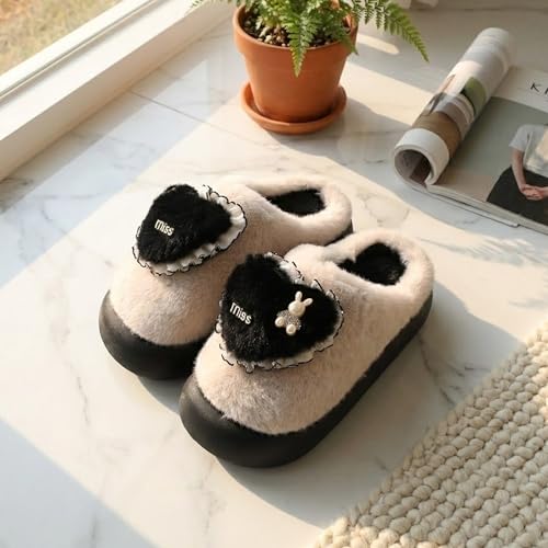 Image of VRITRAZ Women's Comfort Slip On Closed Toe Warm Winter with Cute Design print House Clog Indoor Slipper